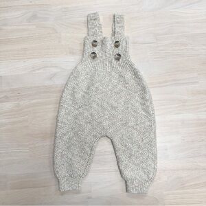 Lali oatmeal knit sweater overalls